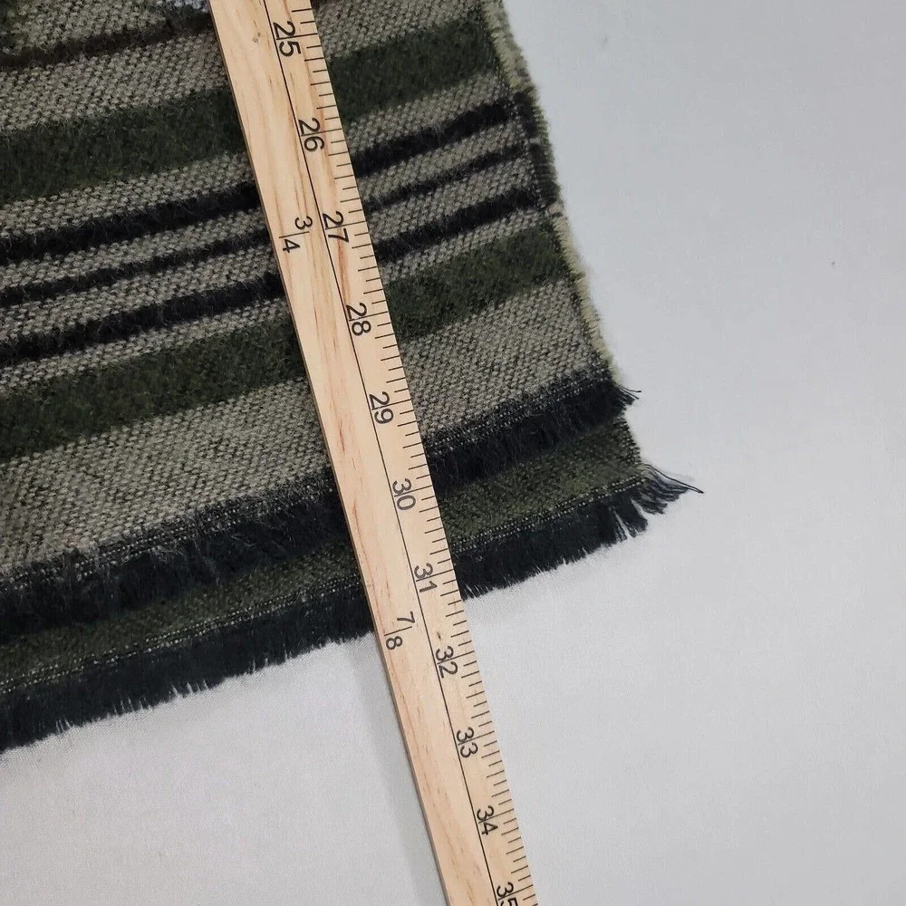 Sun + Stone Woven Patterned Scarf Mens‎ One Size Green Stripe $40 NEW